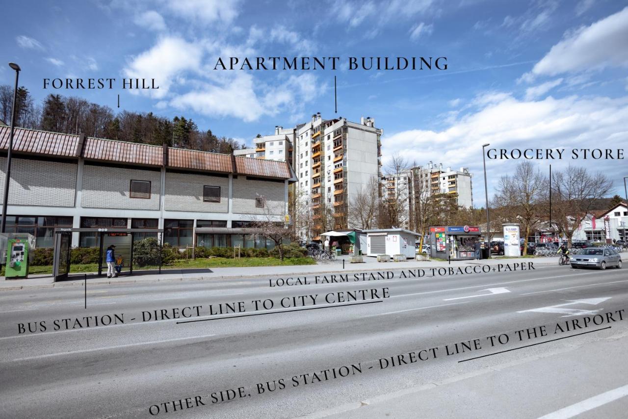 Elegant 1-Bedroom Apartment Near Hill Forest Lubiana Esterno foto